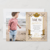 Little Wild One Western Arrows Birthday Party Bedankkaart (Voorkant)