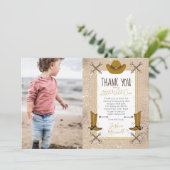 Little Wild One Western Arrows Birthday Party Bedankkaart (Staand voorkant)