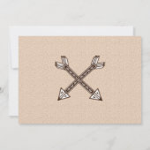 Little Wild One Western Arrows Birthday Party Bedankkaart (Achterkant)