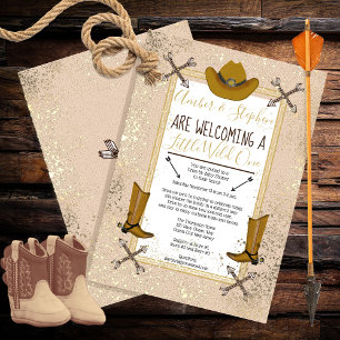 Little Wild One Western Drive by Baby shower Kaart