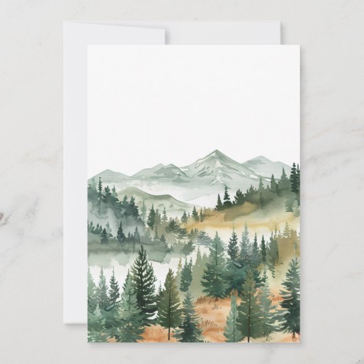 Little Wild One Woodland Modern Baby shower Kaart (Achterkant)