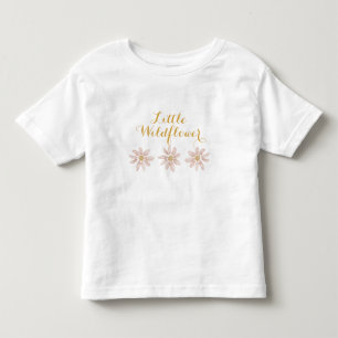 Little Wildflower 1e verjaardag, Boho Daisy Kinder Shirts