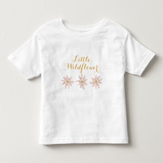 Little Wildflower 1e verjaardag, Boho Daisy Kinder Shirts (Voorkant)