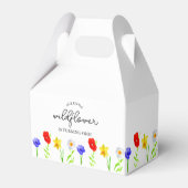 Little Wildflower 1st Birthday Bedankdoosjes (Voorkant Zijde)