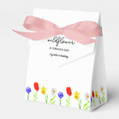 Little Wildflower 1st Birthday Bedankdoosjes (Voorkant Zijde)