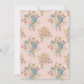 Little Wildflower 1st Birthday Invitation Kaart (Achterkant)