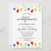 Little Wildflower 1st Birthday Kaart (Voorkant)