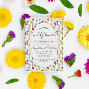 Little Wildflower 1st Birthday Kaart