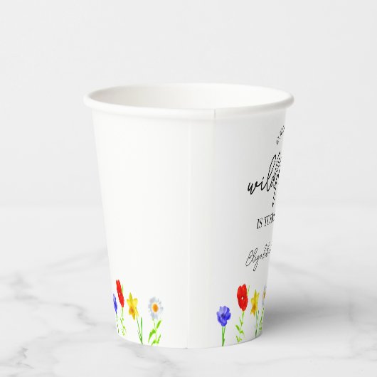 Little Wildflower 1st Birthday Papieren Bekers (Rechts)