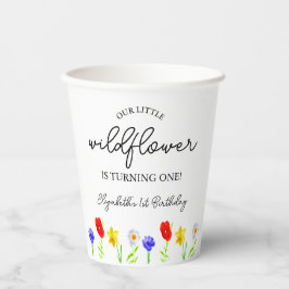 Little Wildflower 1st Birthday Papieren Bekers