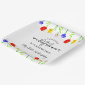 Little Wildflower 1st Birthday Papieren Bordje (Gebogen)