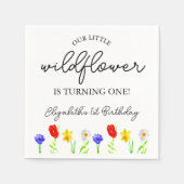 Little Wildflower 1st Birthday Servet (Voorkant)