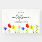 Little Wildflower 1st Birthday Spandoek (Horizontaal)