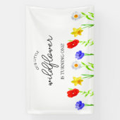 Little Wildflower 1st Birthday Spandoek (Verticaal)