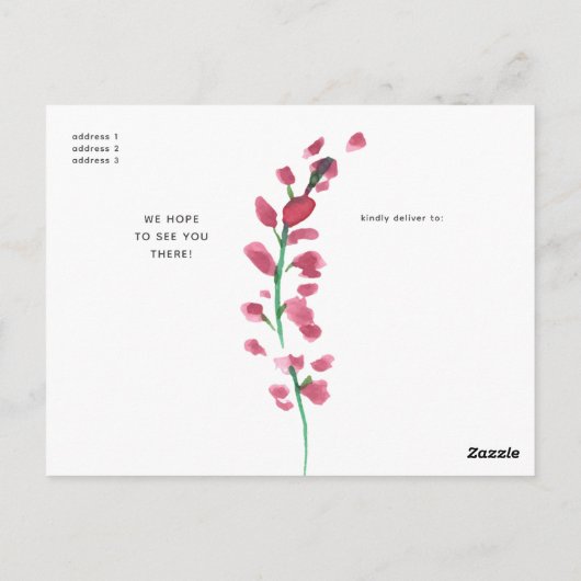 Little Wildflower Arch Baby shower Invitation Briefkaart (Achterkant)