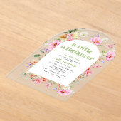 Little Wildflower Arch Garden baby shower arch Acryl Uitnodigingen (Laagn)