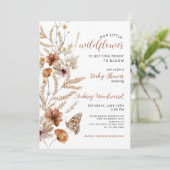 Little Wildflower Baby Bloom Baby shower Kaart (Staand voorkant)