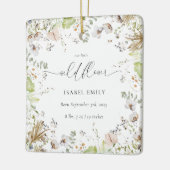 Little Wildflower Baby Eerste Kerstmis Keramisch Ornament (Links)