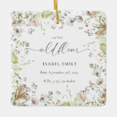 Little Wildflower Baby Eerste Kerstmis Keramisch Ornament (Voorkant)