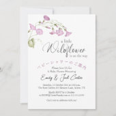 Little Wildflower Baby Girl Douche Bindweed Bloeme Kaart (Voorkant)