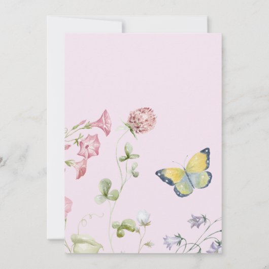 Little Wildflower Baby Girl Douche Bindweed Bloeme Kaart (Achterkant)