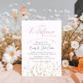 Little Wildflower Baby Meisje Douche Delicate Pink Kaart