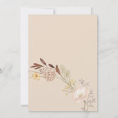 Little Wildflower Baby Meisje Douche Herfst Bloeme Kaart (Achterkant)