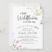 Little Wildflower Baby Meisje Douche Lente Bloemen Kaart (Voorkant)