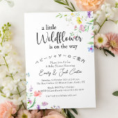 Little Wildflower Baby Meisje Douche Lente Bloemen Kaart