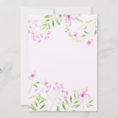 Little Wildflower Baby Meisje Douche Roze Bloem Kaart (Achterkant)