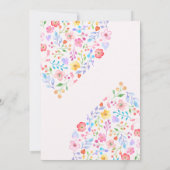 Little Wildflower Baby Meisje Douche Schattige Har Kaart (Achterkant)