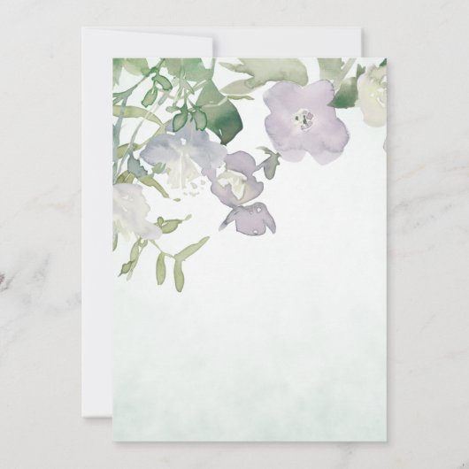 Little Wildflower Baby Meisje Douche Stoffig Paars Kaart (Achterkant)