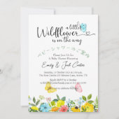 Little Wildflower Baby Meisje Douche Vlinder Schat Kaart (Voorkant)