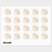 Little Wildflower Baby shower Bedankt Ronde Sticker (Vel)