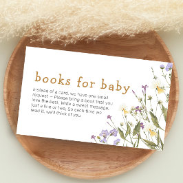 Little Wildflower Baby Shower Books for Baby Informatiekaartje