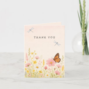 Little Wildflower Baby shower Dank je wel kaart