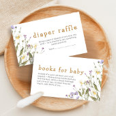 Little Wildflower Baby Shower Diaper Raffle Informatiekaartje