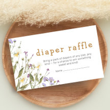Little Wildflower Baby Shower Diaper Raffle