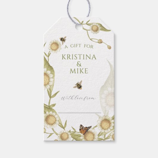 Little Wildflower Baby shower Display Douche Cadeaulabel (Voorkant)