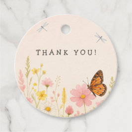 Little Wildflower Baby shower Favorietags Bedankjes Labels