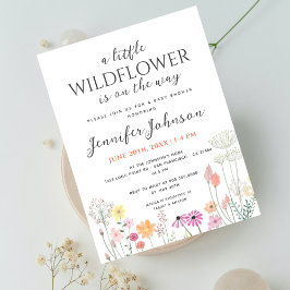 Little Wildflower Baby shower Invitation Briefkaar Briefkaart