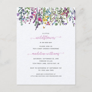 Little Wildflower Baby shower Invitation Briefkaart