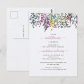 Little Wildflower Baby shower Invitation Briefkaart (Voorkant / Achterkant)