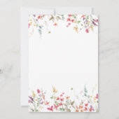 Little Wildflower Baby shower Invitation, Invitat Kaart (Achterkant)