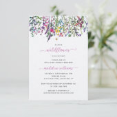 Little Wildflower Baby shower Invitation Kaart (Staand voorkant)