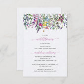 Little Wildflower Baby shower Invitation Kaart (Voorkant / Achterkant)
