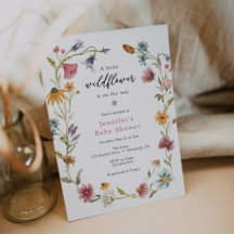 Little Wildflower Baby shower Invitation