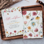 Little Wildflower Baby shower Invitation Kaart
