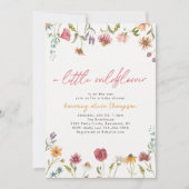 Little Wildflower Baby shower Invitation Kaart (Voorkant)