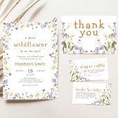 Little Wildflower Baby Shower Kaart